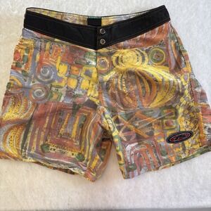 Vintage Y2K Rusty Surf Men's Board Shorts‎ With Insane Details Size 34